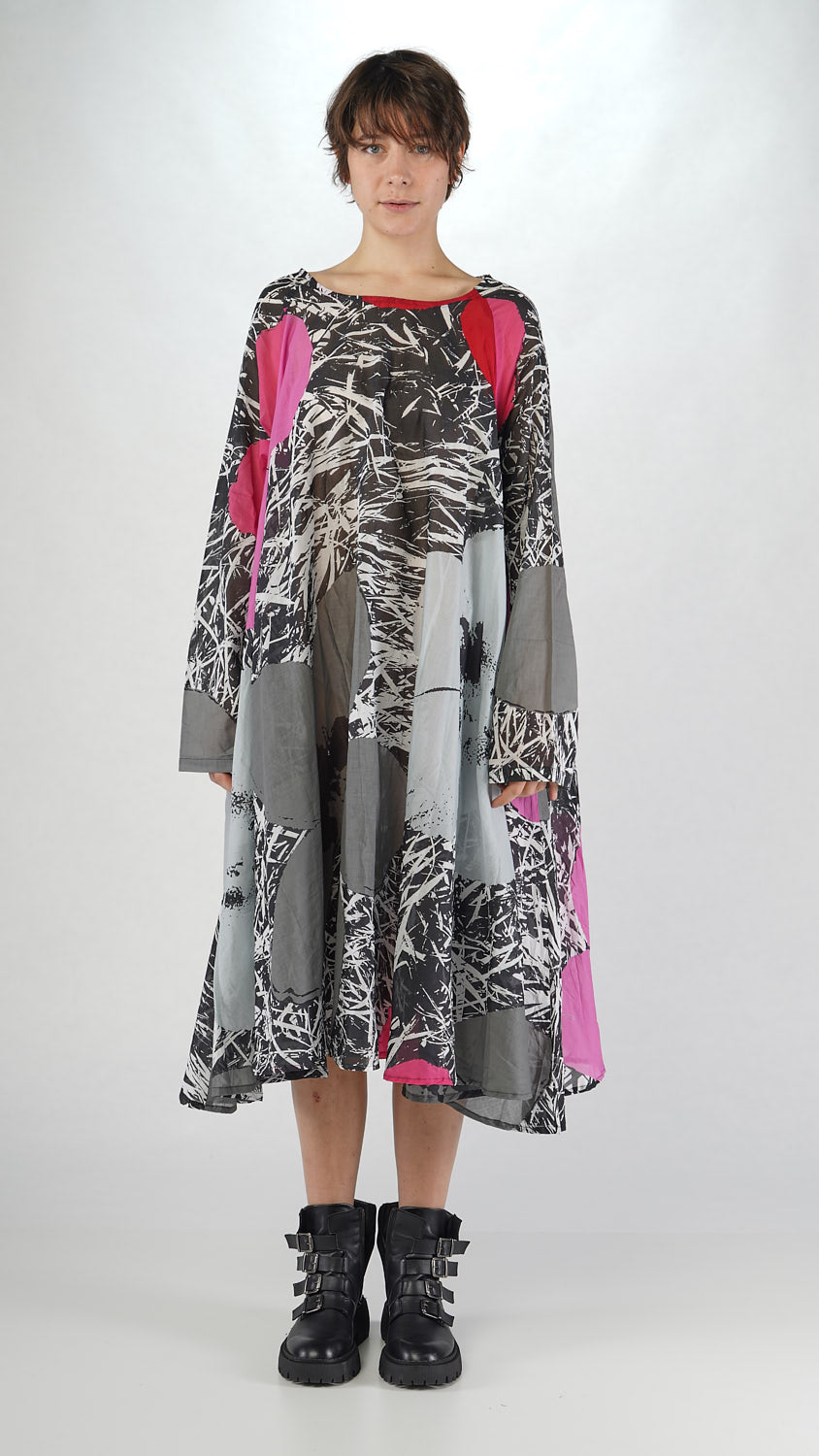 360 0905 Tea Smock in Pink Garden