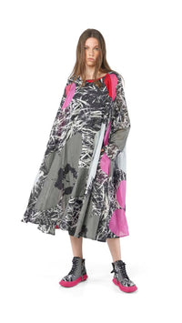 360 0905 Tea Smock in Pink Garden