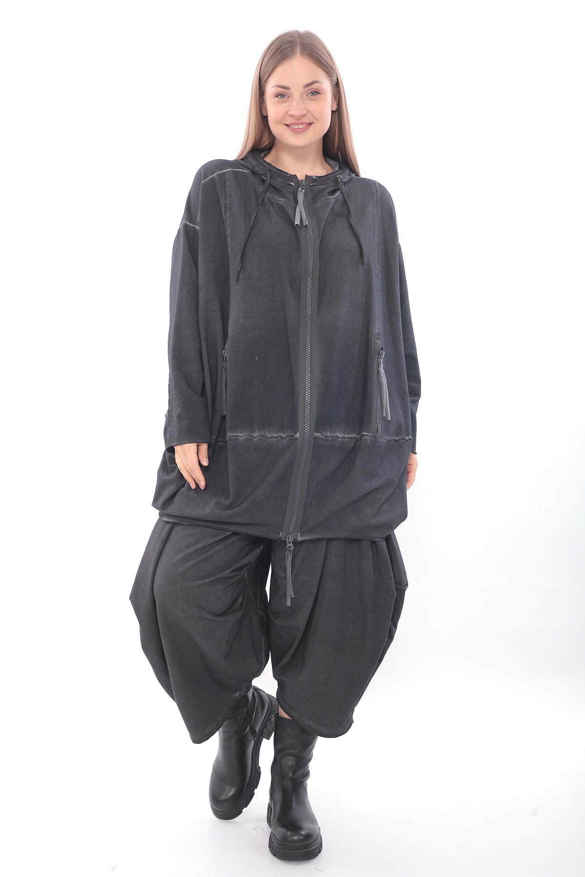 Cocoon Tunic Jacket in Antrasit