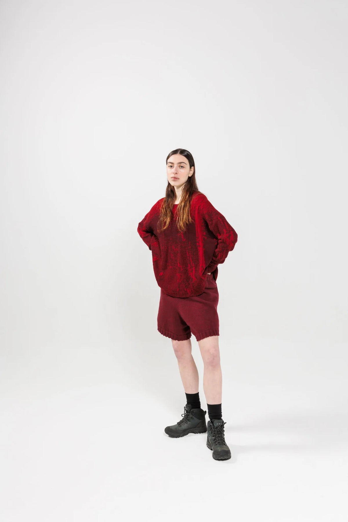 Red Angie Boxy Pull-Over  SN-1868