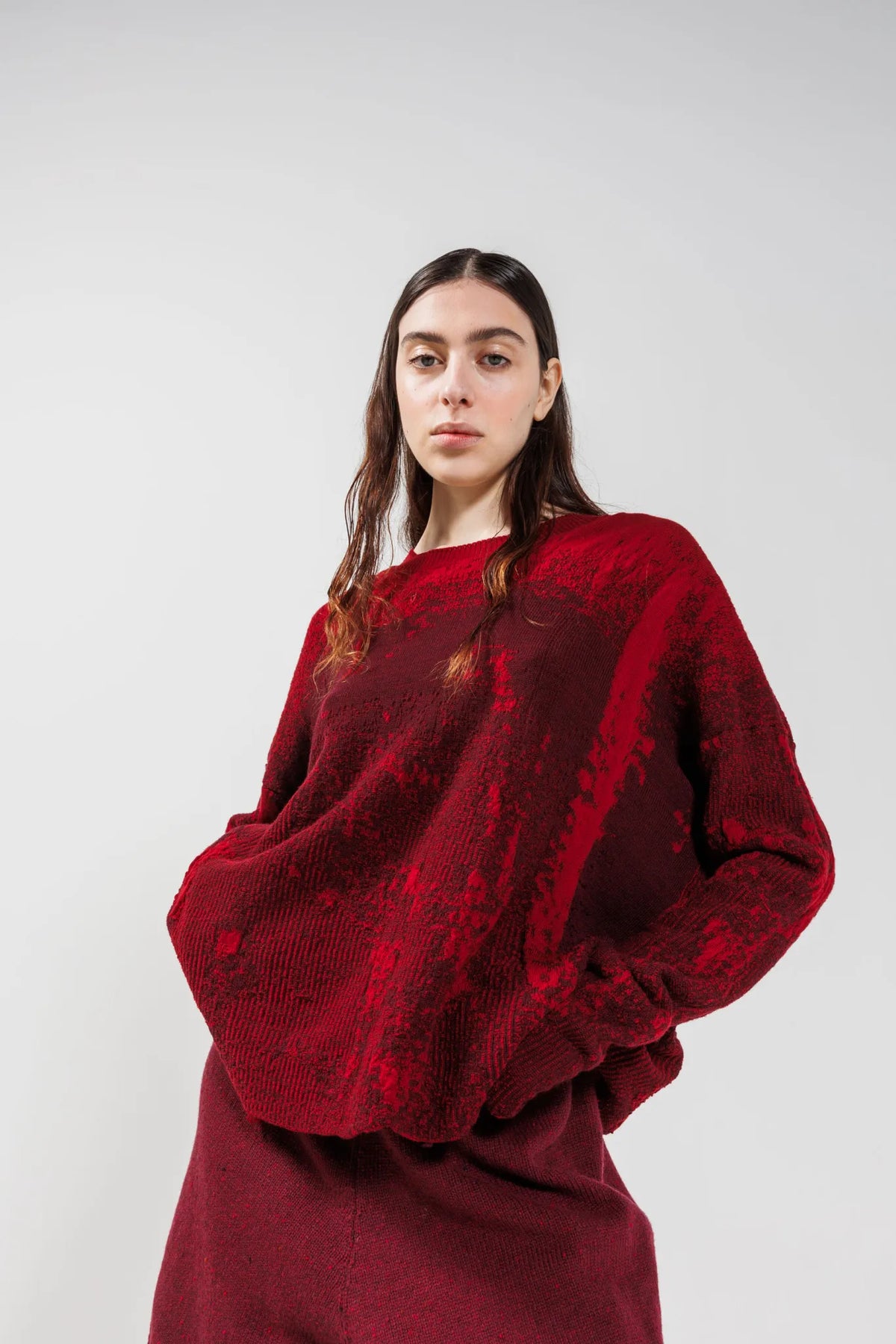 Red Angie Boxy Pull-Over  SN-1868