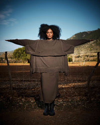 New Wide Short Sweat Chocolate