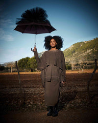 New Wide Short Sweat Chocolate