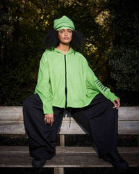 Wide Short Jacket Pistachio Print