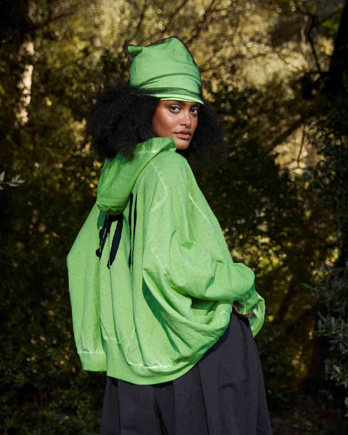 Wide Short Jacket Pistachio Print