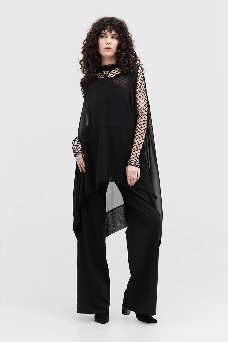 Mesh Contend Tunic Black