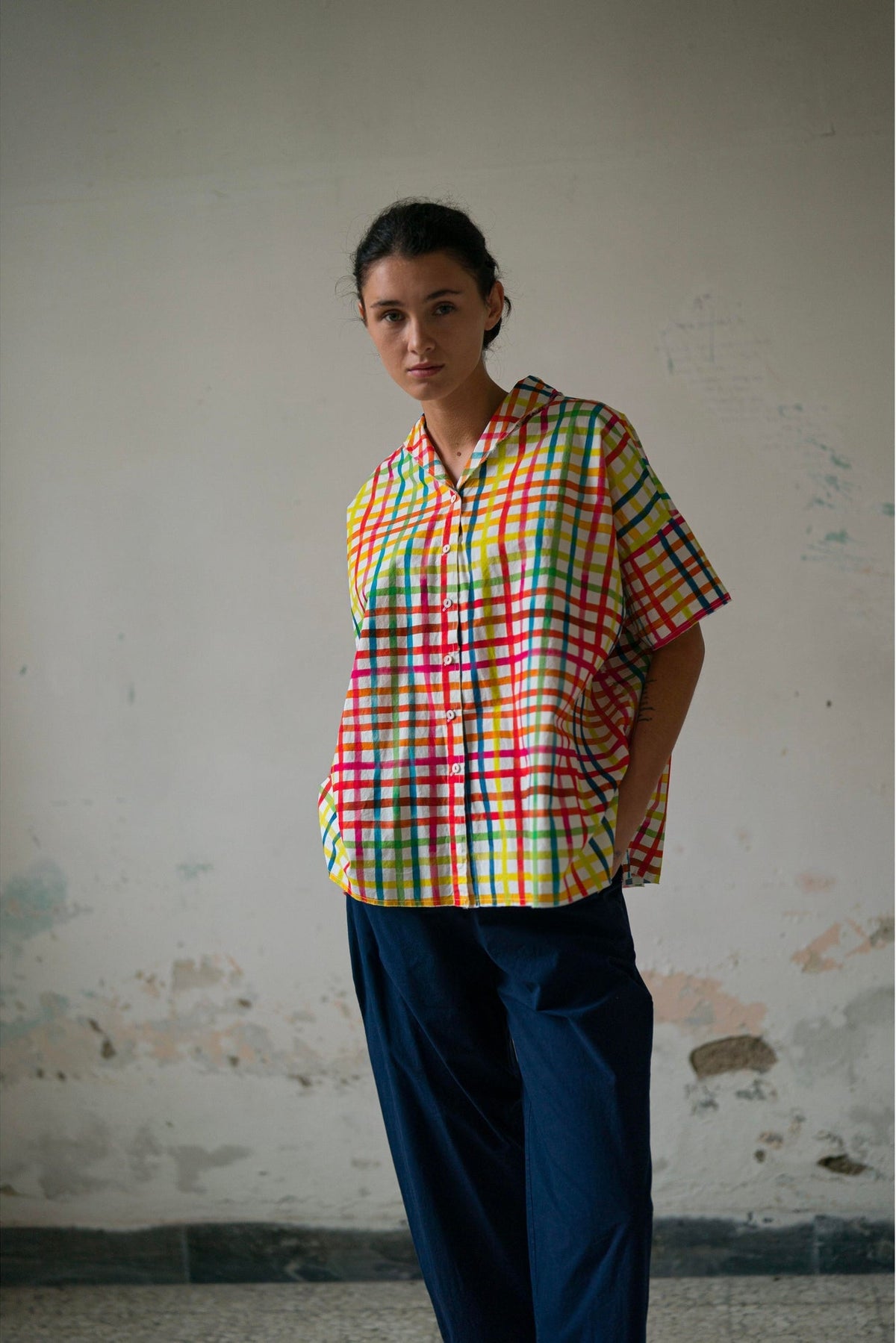 261153 Samantha Multi Color Check Shirt