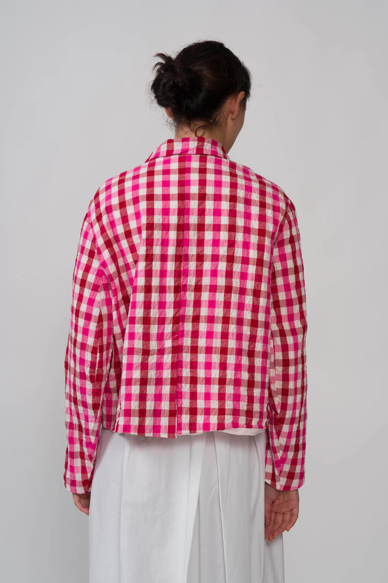 261126 Juliana Jacket Red Pink Check