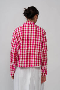 261126 Juliana Jacket Red Pink Check