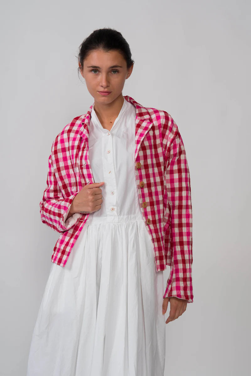 261126 Juliana Jacket Red Pink Check