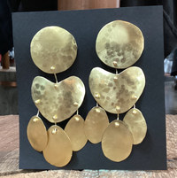 HD249 - Gold Paw Drop Earrings