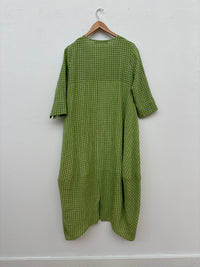 Frida Lime Check Dress