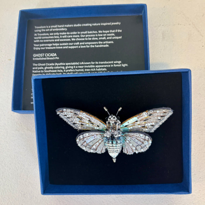 Ghost Cicada Brooch