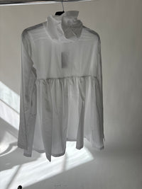 Pleated White Blouse