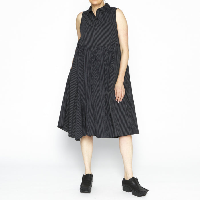 Mimosa Dress Black Stripes