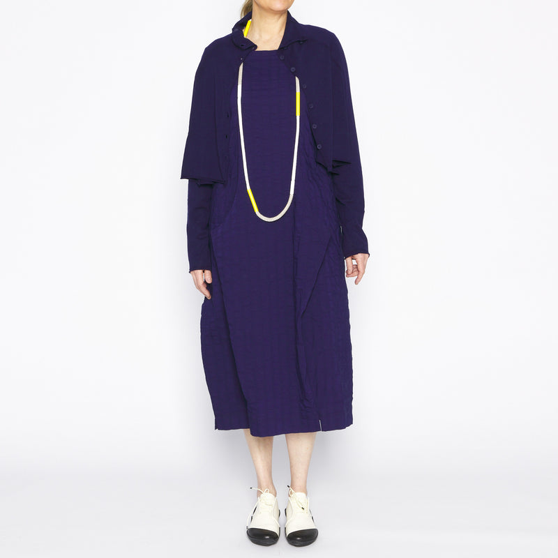 Navy Ivory Jacquard Cardigan
