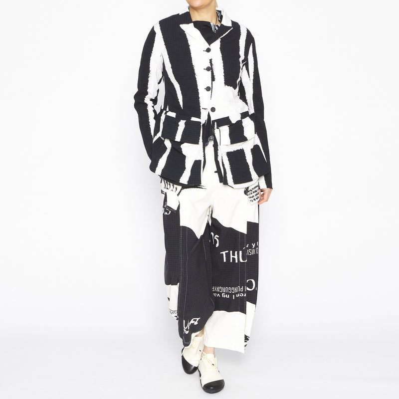 Black Print Classic Jacket