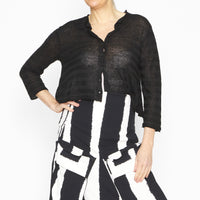 Black Stripe Cardigan