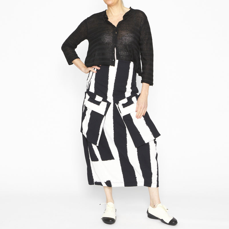Black Stripe Cardigan