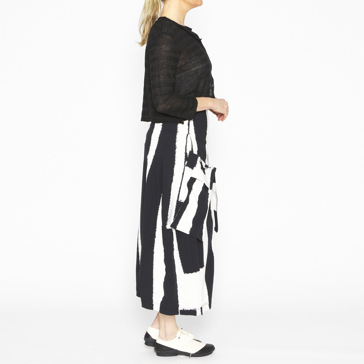 Black Stripe Cardigan