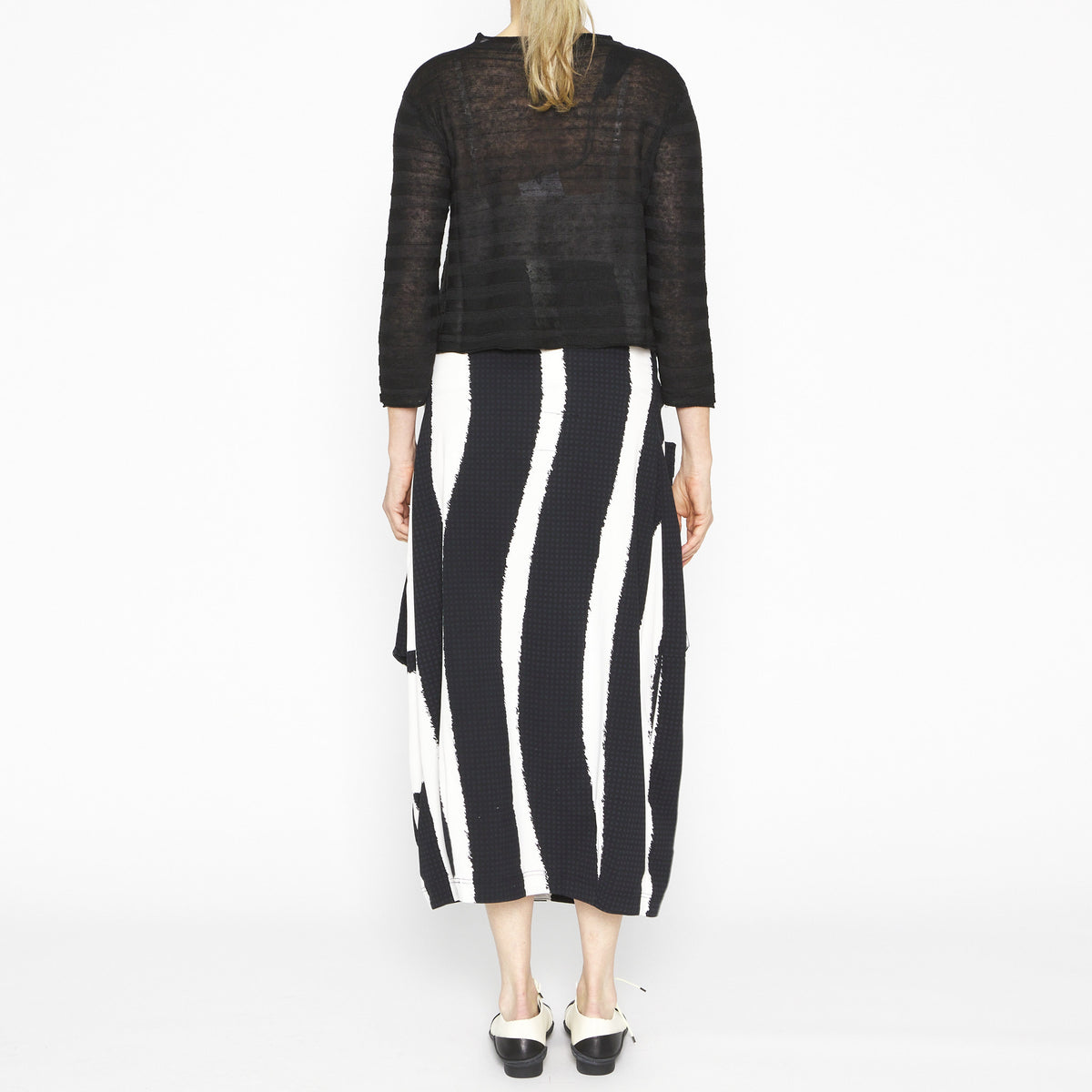 Black Stripe Cardigan