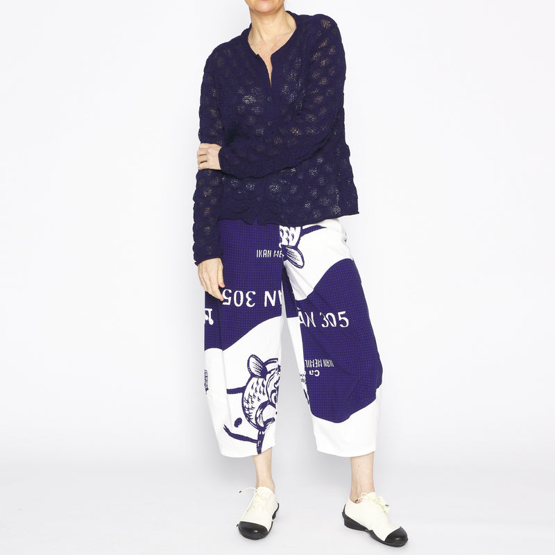 Bobble Navy Knit Cardigan