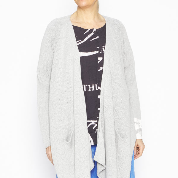 Grey Print Cardigan