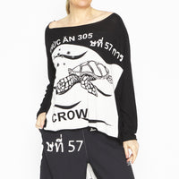 Pullover Black Ivory Jacquard