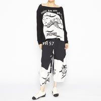 Pullover Black Ivory Jacquard