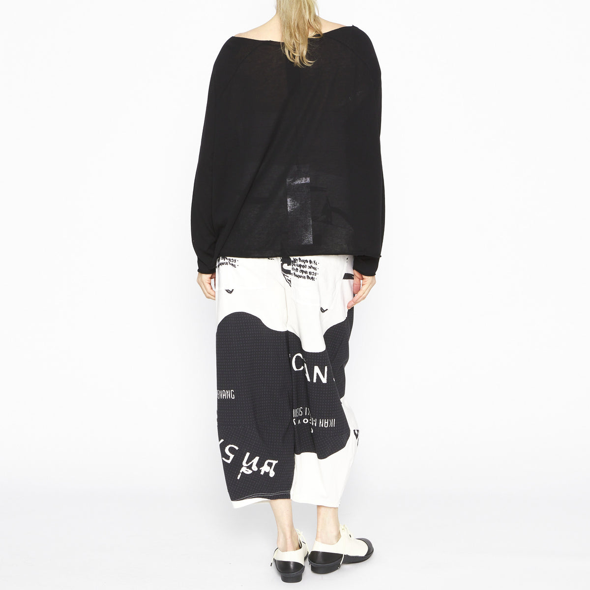Pullover Black Ivory Jacquard