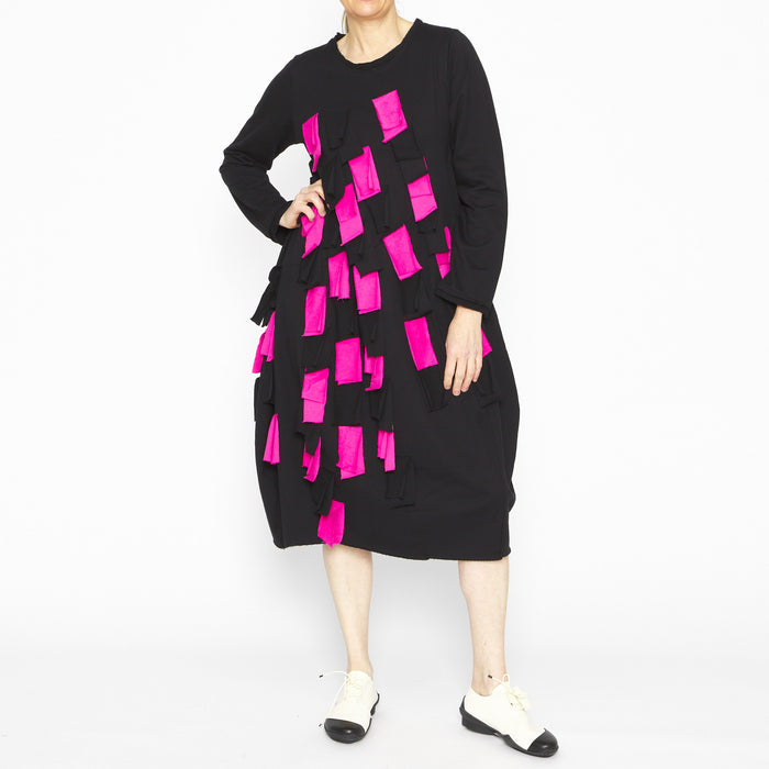 Giulia Black w/ Fuchsia Dress