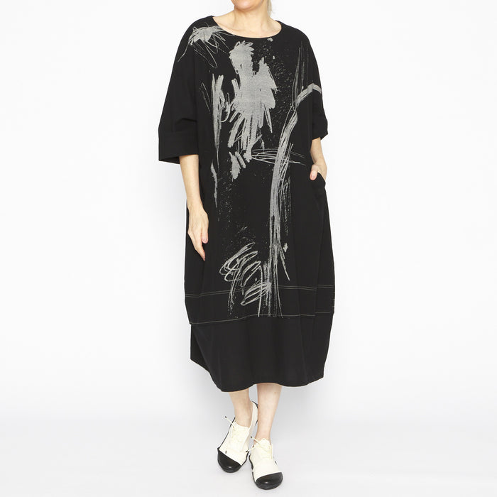 MU251428- Gertrudis Dress Black Beige