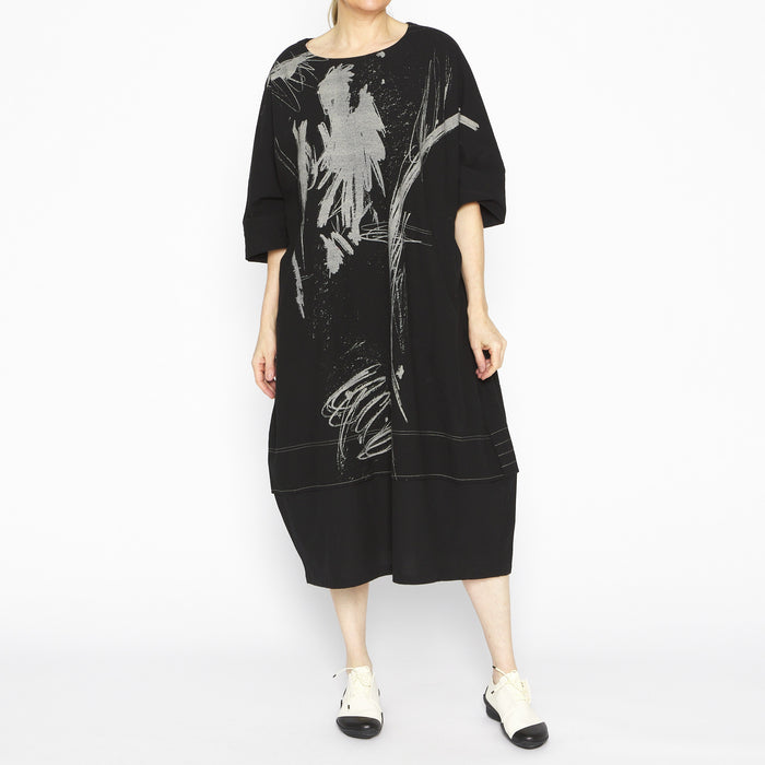 MU251428- Gertrudis Dress Black Beige