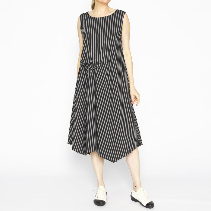 MU251653- Quilla Dress Black & Grey Stripe