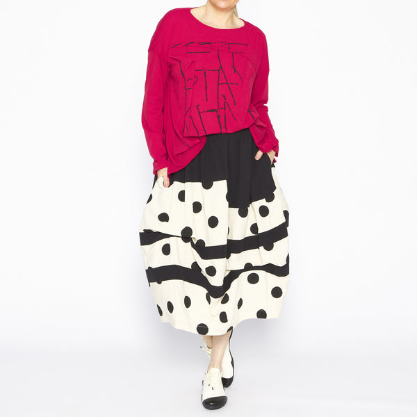 MU251033 Calista Swing Top Red Black