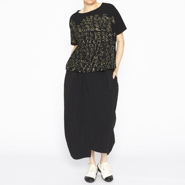 MU251028 Aveline Swing Tee Black Beige