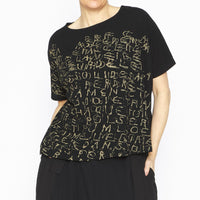 MU251028 Aveline Swing Tee Black Beige