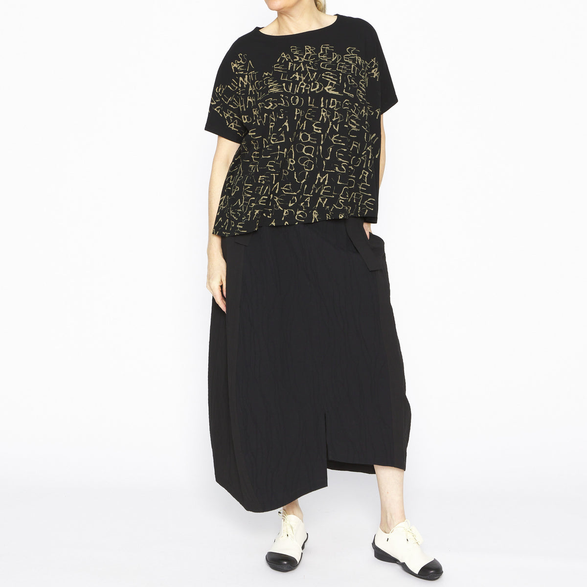 MU251028 Aveline Swing Tee Black Beige