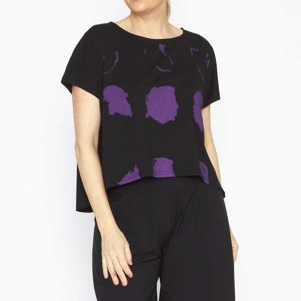 MU251026- Alida Pullover Black Purple