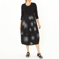 Archer Circle a Dot Dress w/ 3/4 Sleeves