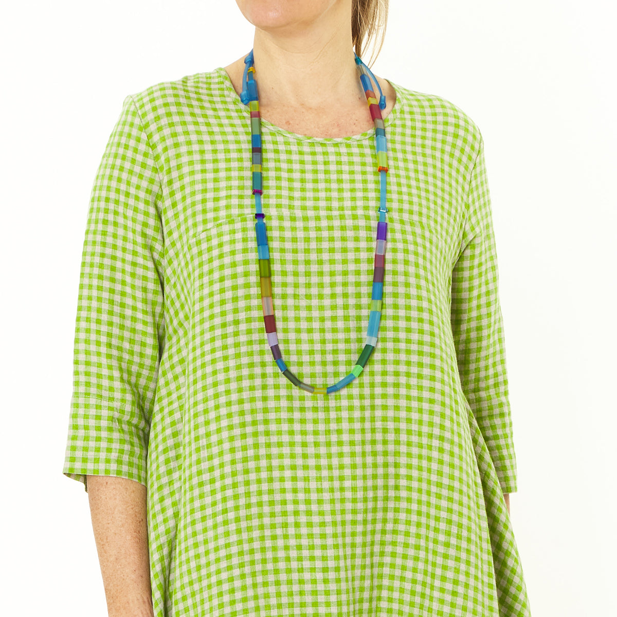 Frida Lime Check Dress