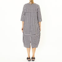 Frida Black & White Check Dress