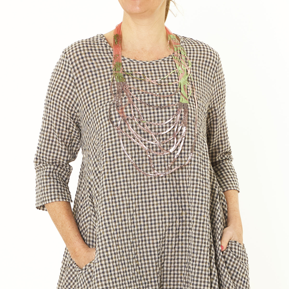 Frida Melange Check Dress