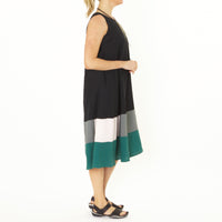 Onyx Black Linen Multi Dress