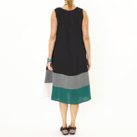 Onyx Black Linen Multi Dress