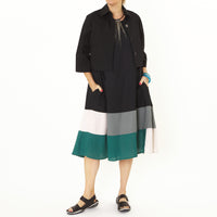 Onyx Black Linen Multi Dress