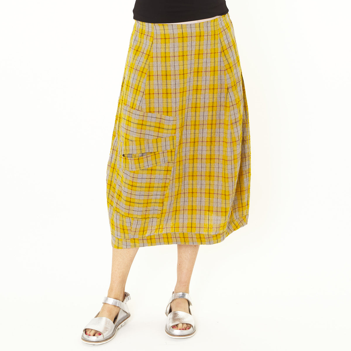 Delta Yellow Check Skirt