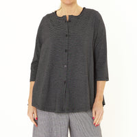 Casey Black Fine Stripe Cardigan