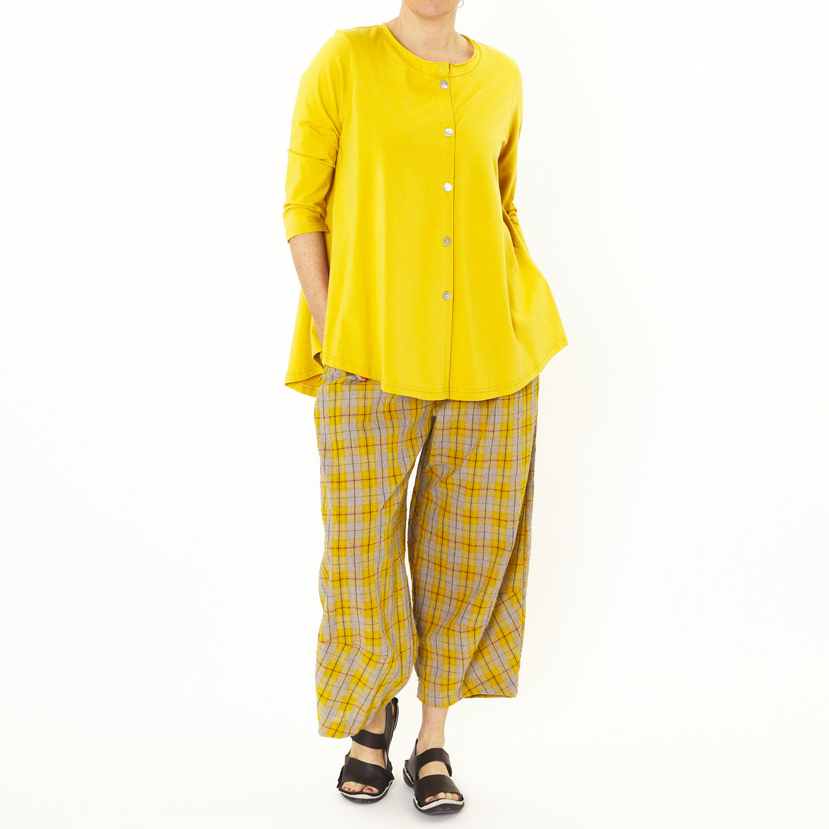 Alpha Yellow Check Pant