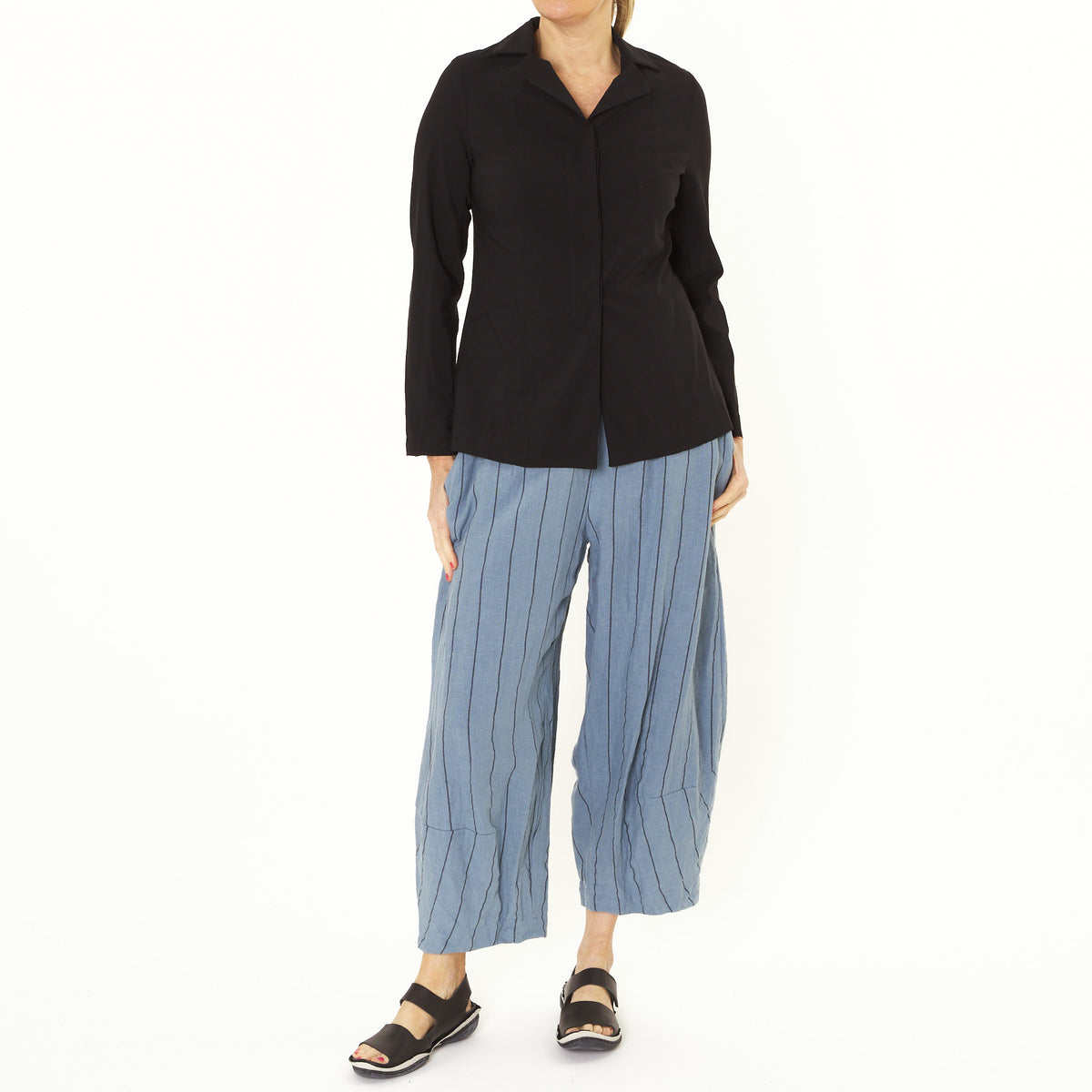 Alpha Cadet Blue Pinstripe Pant